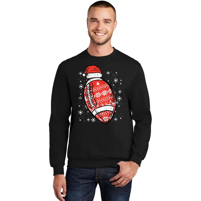 Christmas American Football Santa Xmas Sports funny Sweatshirt