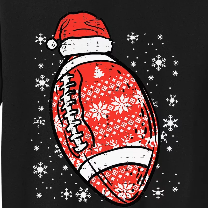 Christmas American Football Santa Xmas Sports funny Tall Sweatshirt