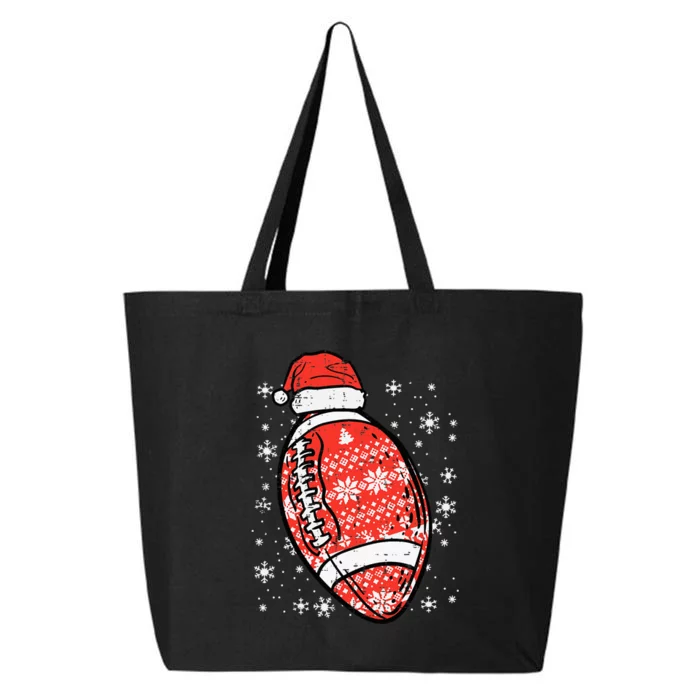 Christmas American Football Santa Xmas Sports funny 25L Jumbo Tote