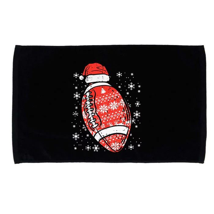 Christmas American Football Santa Xmas Sports funny Microfiber Hand Towel