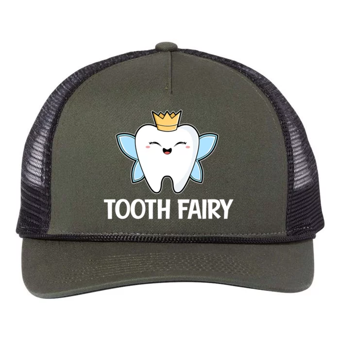 Cute And Funny Dental Care Tooth Fairy Gift Retro Rope Trucker Hat Cap