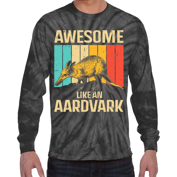 Cool Aardvark For Women Animal Aardvark Lover Tie-Dye Long Sleeve Shirt