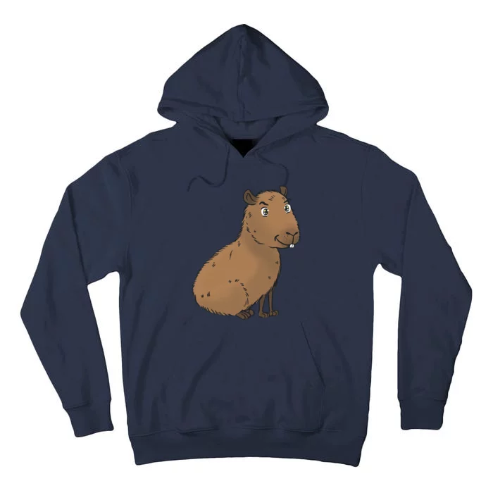 Cute And Funny Capybara Meme Tall Hoodie