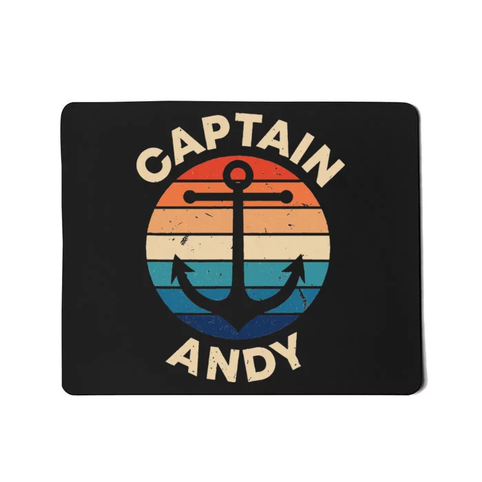 Captain Andy Funny First Name Humor Nickname Seaman Vintage Mousepad