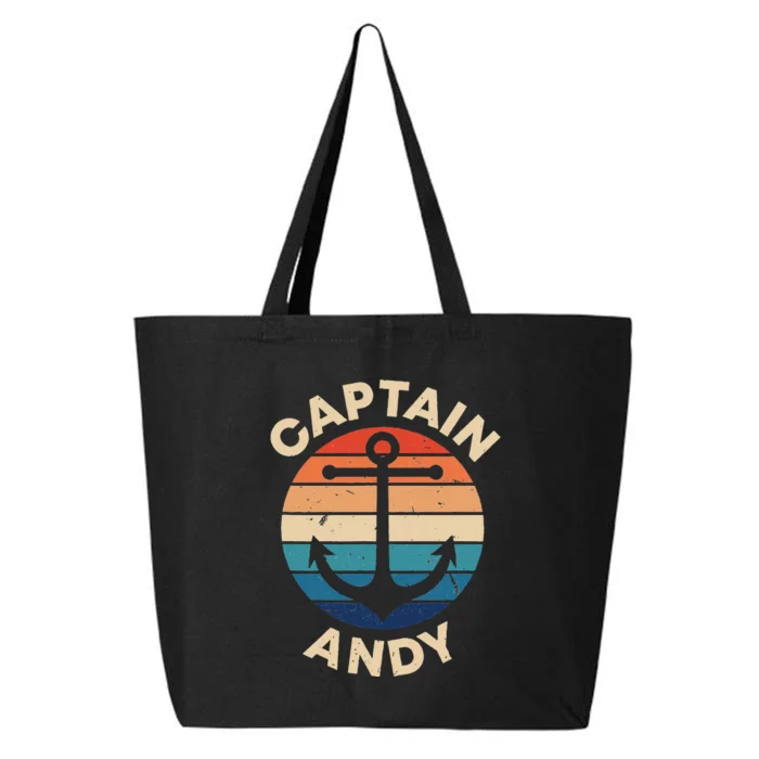 Captain Andy Funny First Name Humor Nickname Seaman Vintage 25L Jumbo Tote