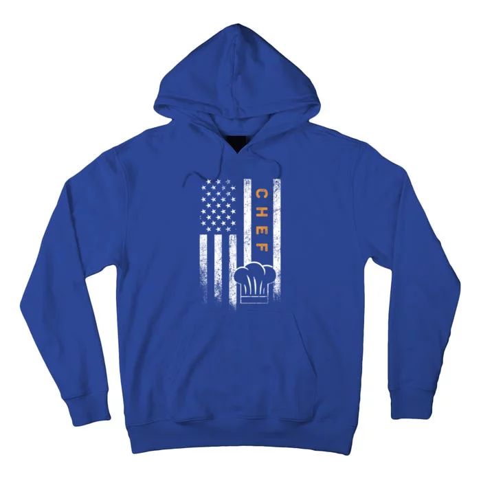 Chef American Flag Design Cook Cooking Meaningful Gift Tall Hoodie