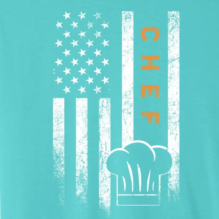 Chef American Flag Design Cook Cooking Meaningful Gift ChromaSoft Performance T-Shirt