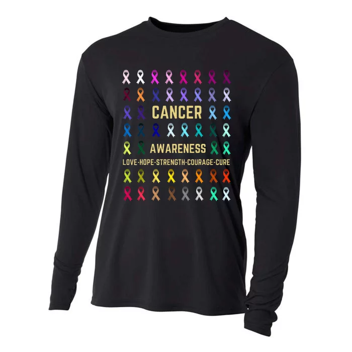 Cancer Awareness Fight Cancer In All ribbon Color supporter Cooling Performance Long Sleeve Crew