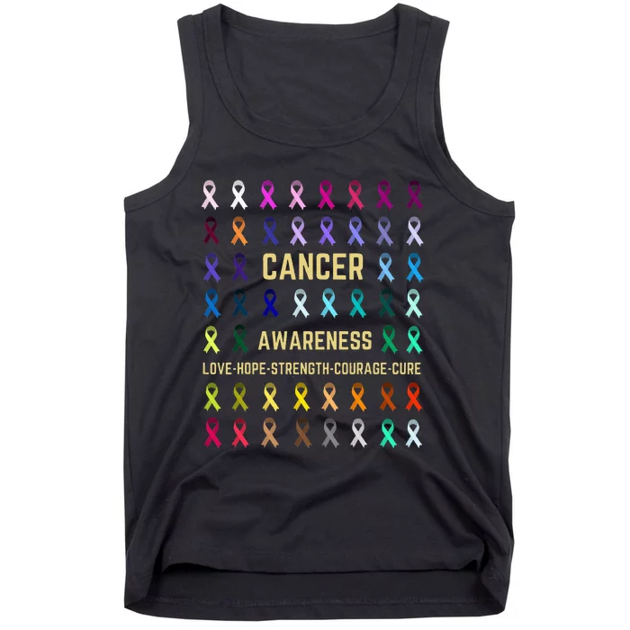 Cancer Awareness Fight Cancer In All ribbon Color supporter Tank Top