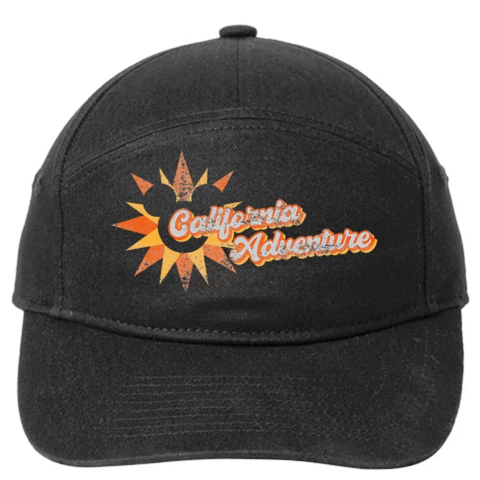 California Adventure Fun Retro Vintage 80s 7-Panel Snapback Hat