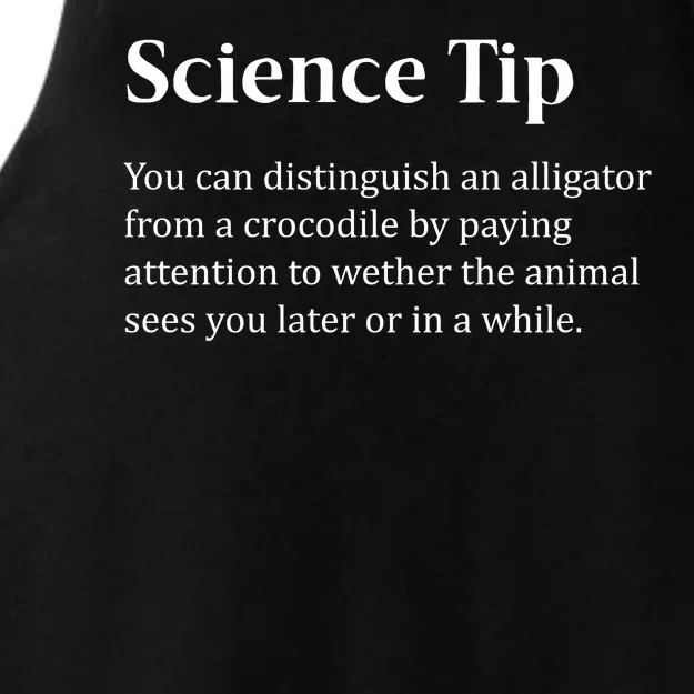 Crocodile Alligator Funny Science Tip Ladies Tri-Blend Wicking Tank