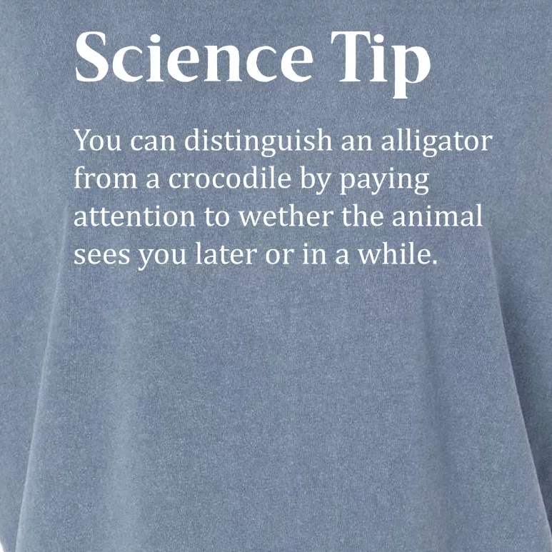 Crocodile Alligator Funny Science Tip Garment-Dyed Women's Muscle Tee