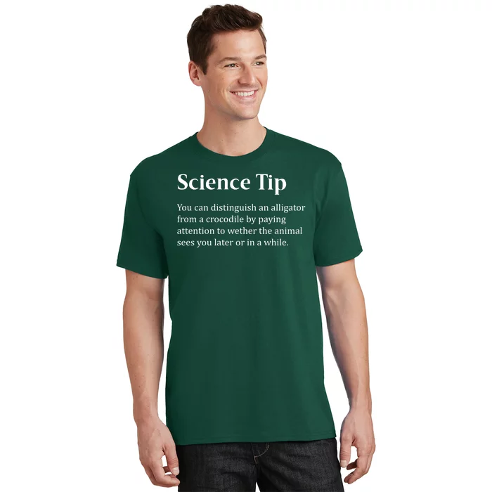 Crocodile Alligator Funny Science Tip T-Shirt