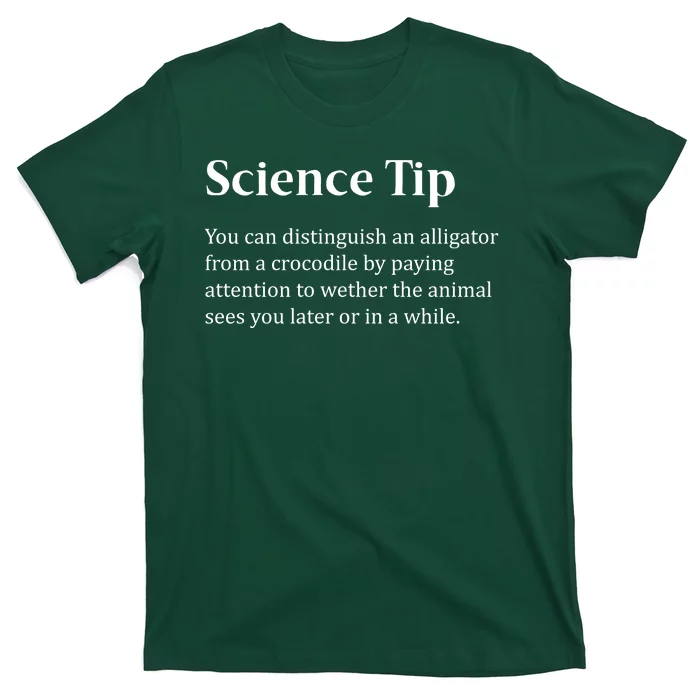 Crocodile Alligator Funny Science Tip T-Shirt