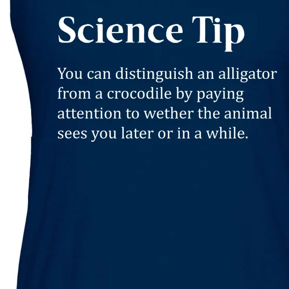 Crocodile Alligator Funny Science Tip Ladies Essential Flowy Tank