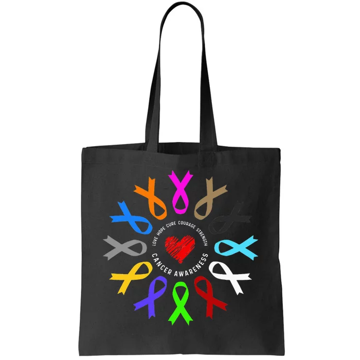 Cancer Awareness Fight Cancer Ribbon Tote Bag