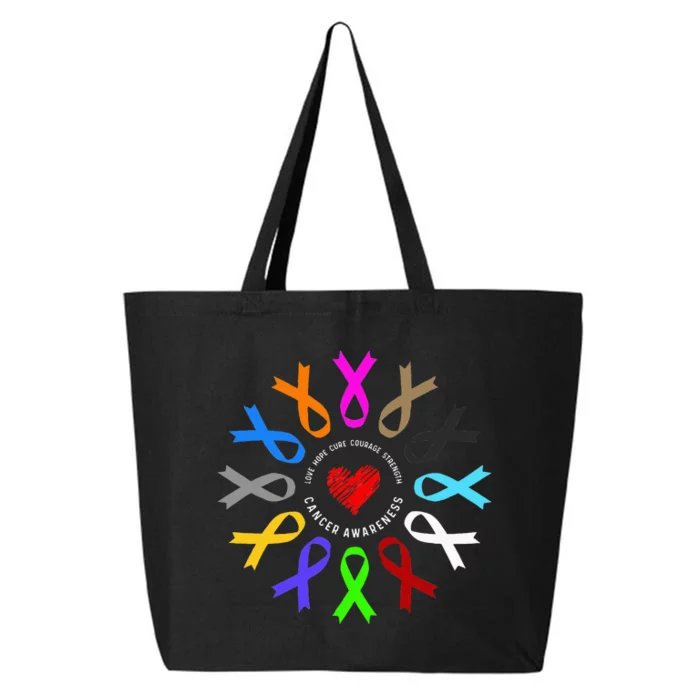 Cancer Awareness Fight Cancer Ribbon 25L Jumbo Tote