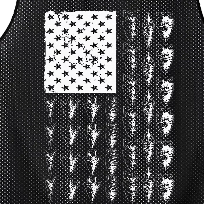 Cool Arrowhead For Men Women Bowhunt Arrow Hunting USA Flag Mesh Reversible Basketball Jersey Tank