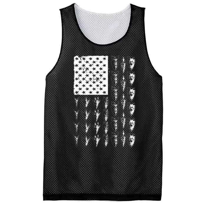 Cool Arrowhead For Men Women Bowhunt Arrow Hunting USA Flag Mesh Reversible Basketball Jersey Tank