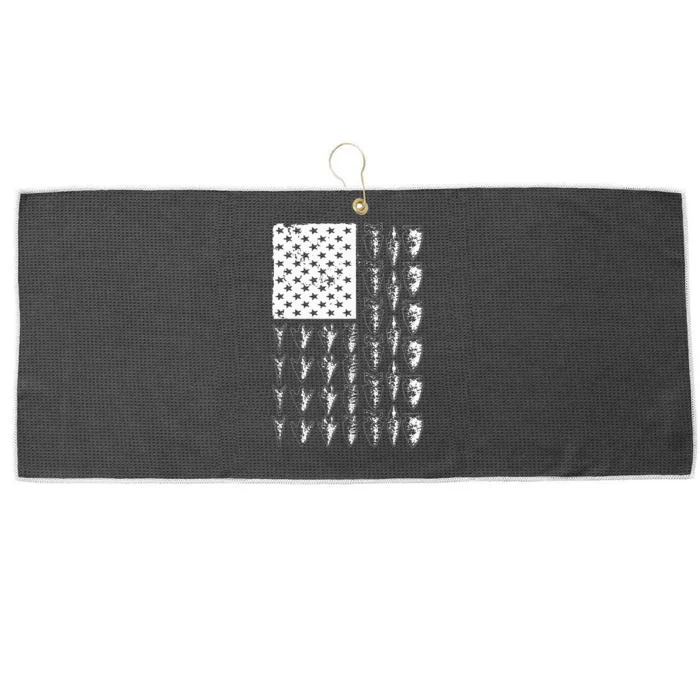 Cool Arrowhead For Men Women Bowhunt Arrow Hunting USA Flag Large Microfiber Waffle Golf Towel