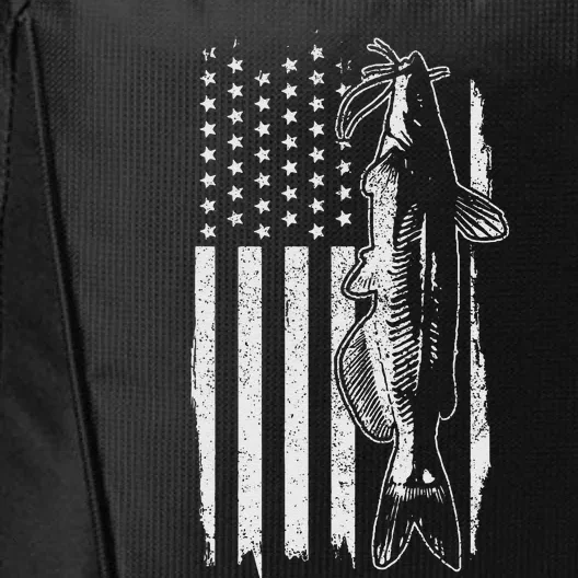 Catfish American Flag Patriotic Catfishing Fishing Gift City Backpack