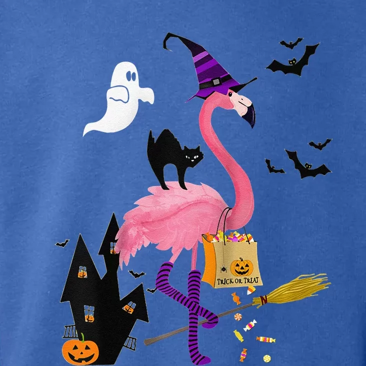 Cute And Fun Halloween Trick Or Treat Witch Flamingo Raglan Baseball Toddler Hoodie