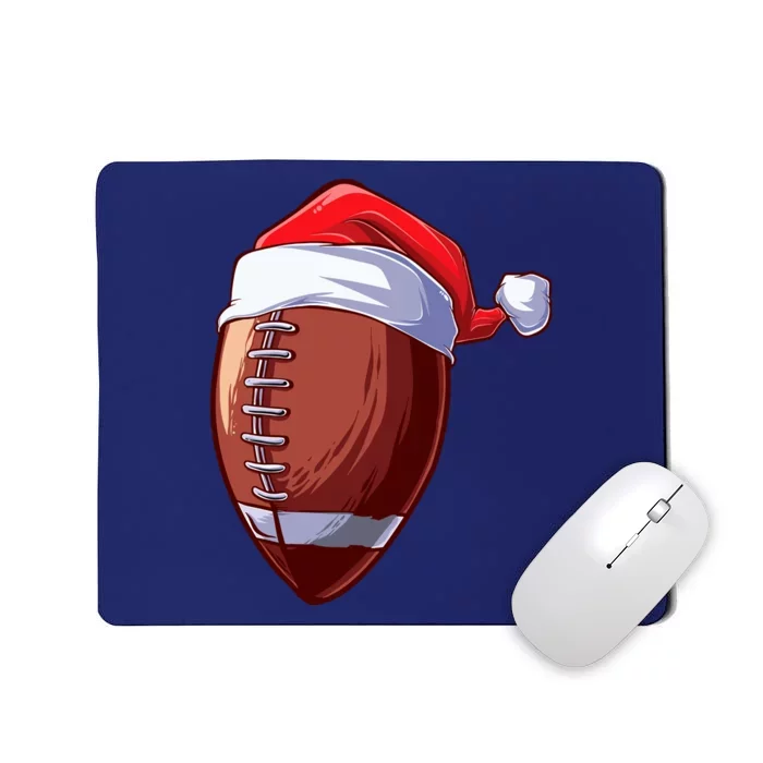 Christmas American Football Season Xmas Party Santa Hat Mousepad