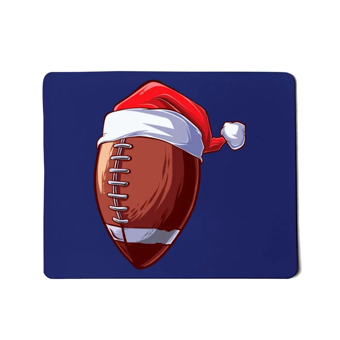 Christmas American Football Season Xmas Party Santa Hat Mousepad