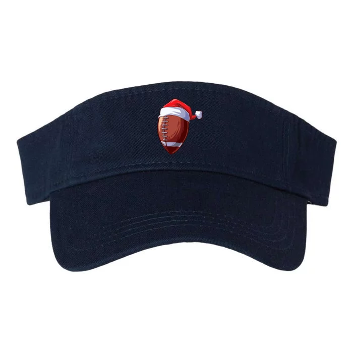 Christmas American Football Season Xmas Party Santa Hat Valucap Bio-Washed Visor