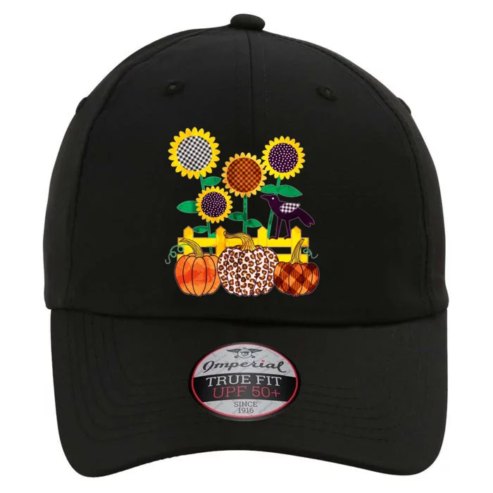 Cute Autumn Fall Patterns Raven Crow Sunflowers Pumpkins The Original Performance Cap