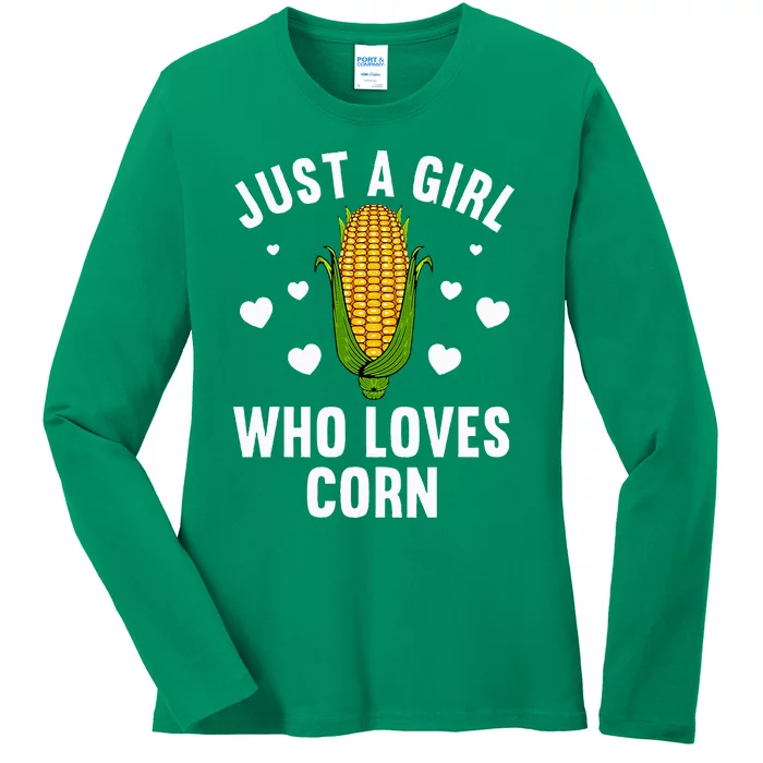 Corn Art For Kernel Corn Cob Lovers Ladies Long Sleeve Shirt