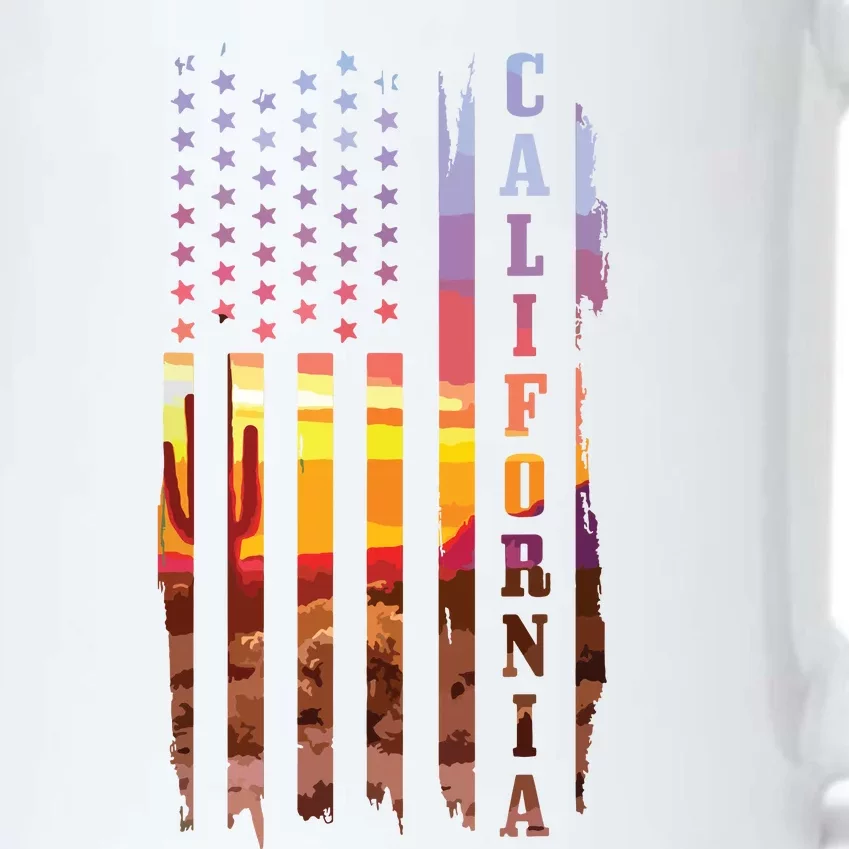 California American Flag Usa Pride Cactus Patriotic Gift Black Color Changing Mug