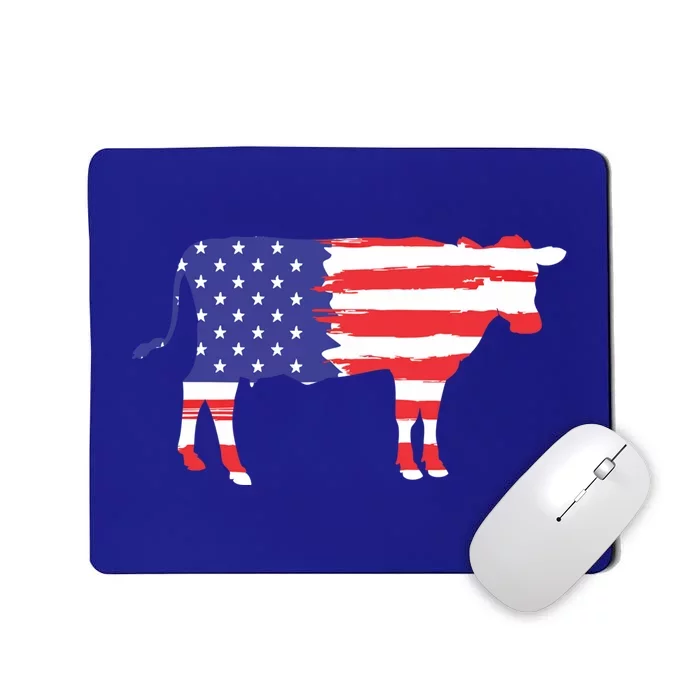 Cow American Flag Animal Cow Lover Graphic Gift Mousepad