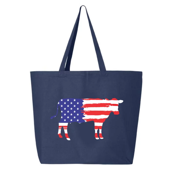 Cow American Flag Animal Cow Lover Graphic Gift 25L Jumbo Tote