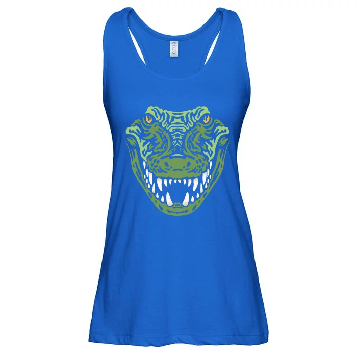 Crocodile Alligator Face Crocodiles Gator Ladies Essential Flowy Tank