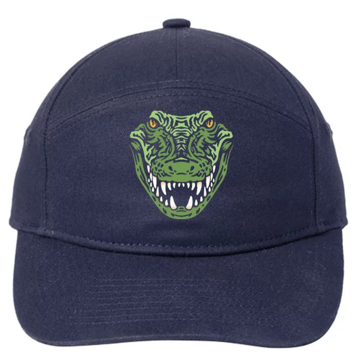 Crocodile Alligator Face Crocodiles Gator 7-Panel Snapback Hat