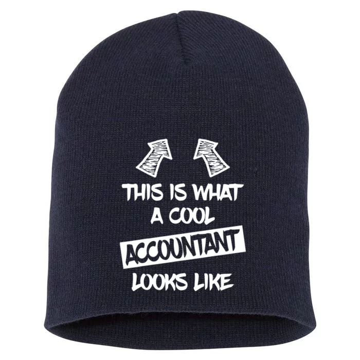 Cool Accountant Funny Saying Accountants Bookkeepers Short Acrylic Beanie