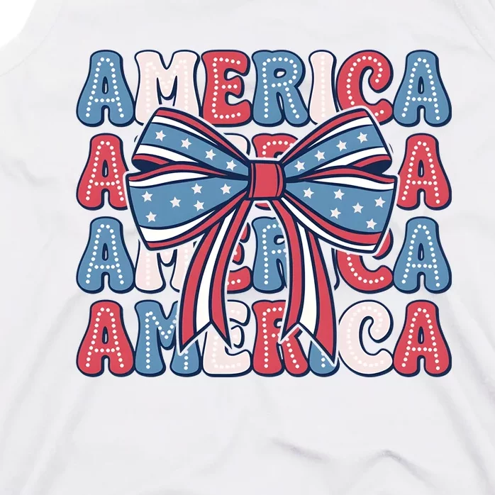 Coquette American Flag 4th Of July Tank Top