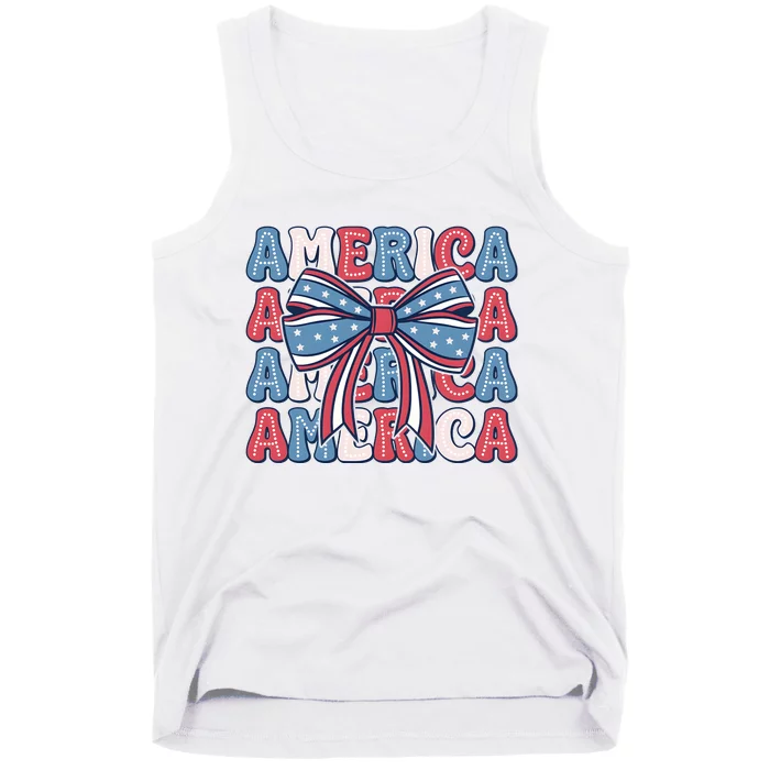 Coquette American Flag 4th Of July Tank Top