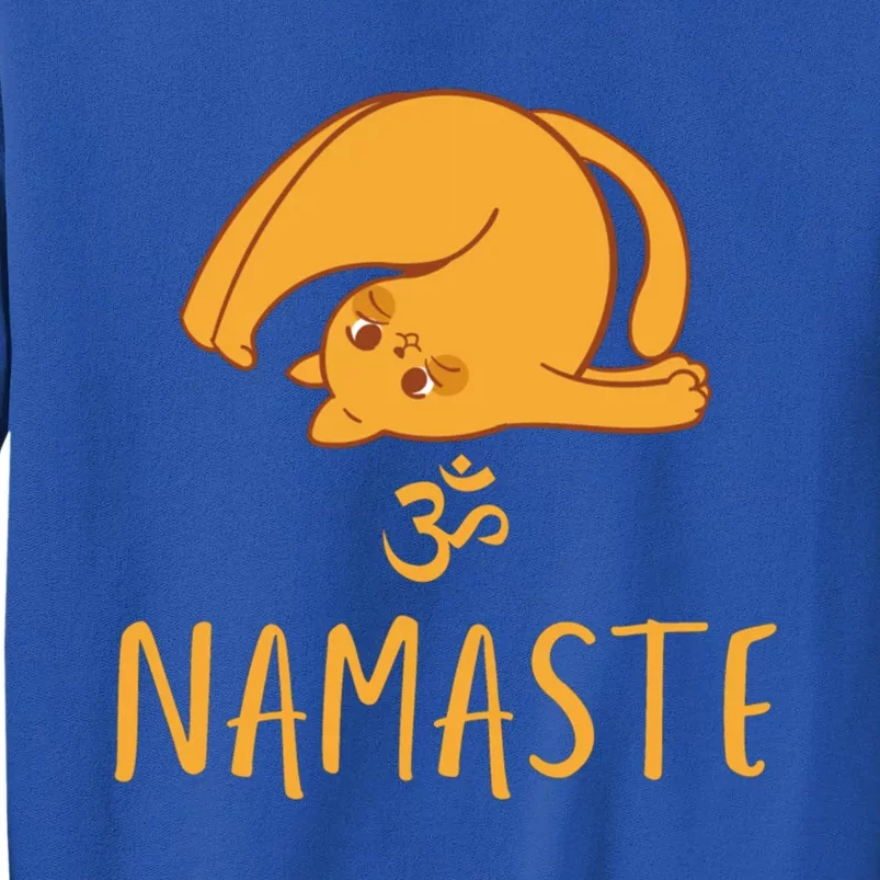 Cute And Funny Yoga Cat Namaste Om Savasana Cat Parents Gift Tall Sweatshirt