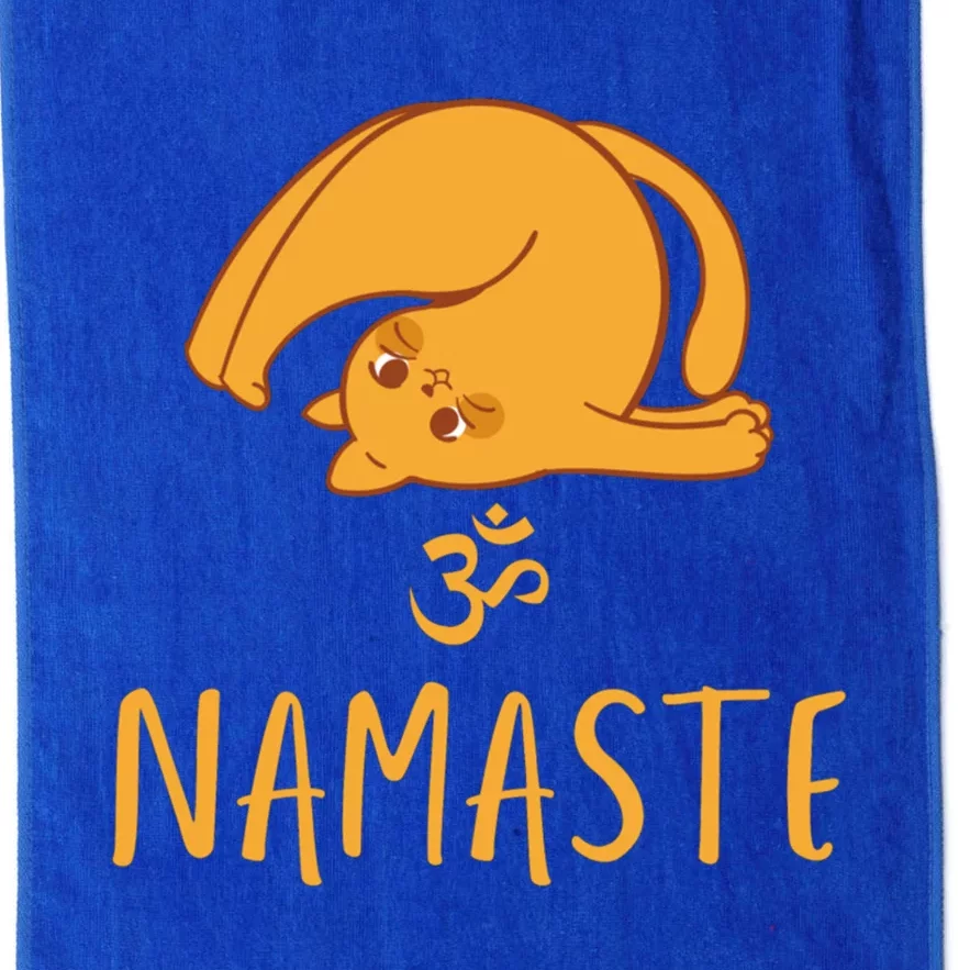 Cute And Funny Yoga Cat Namaste Om Savasana Cat Parents Gift Platinum Collection Golf Towel