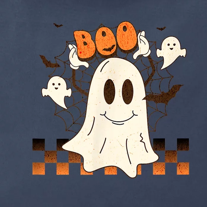 Cute And Funny Halloween Boo Ghost Zip Tote Bag