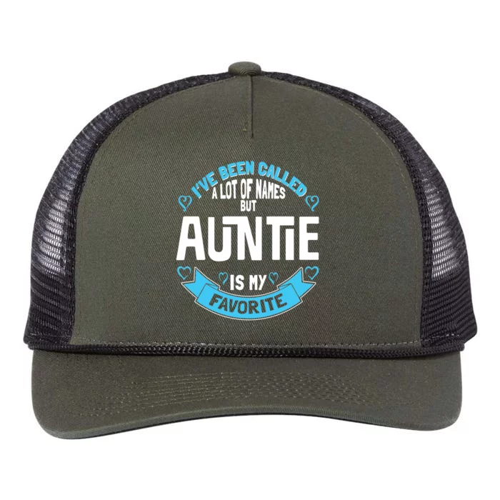 Cute Auntie For Grandmother Gift For Auntie! Gift Retro Rope Trucker Hat Cap