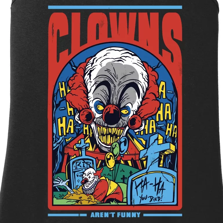 Clowns Aren't Funny Horror Ladies Essential Tank