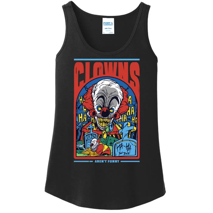 Clowns Aren't Funny Horror Ladies Essential Tank