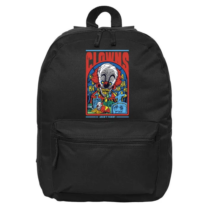 Clowns Aren't Funny Horror 16 in Basic Backpack