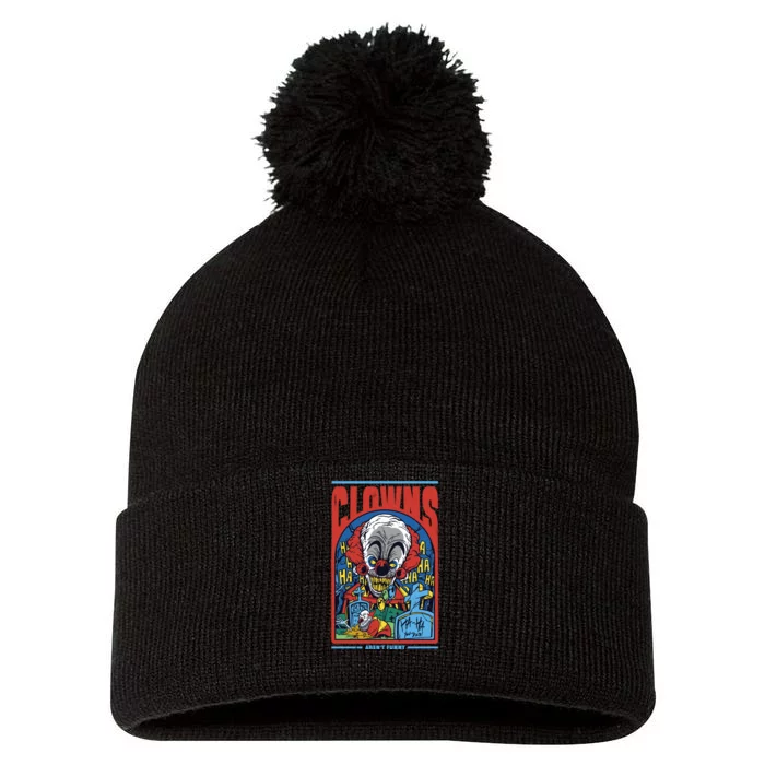 Clowns Aren't Funny Horror Pom Pom 12in Knit Beanie