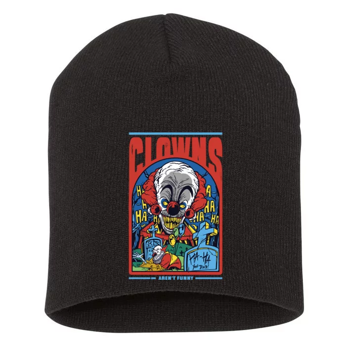 Clowns Aren't Funny Horror Short Acrylic Beanie