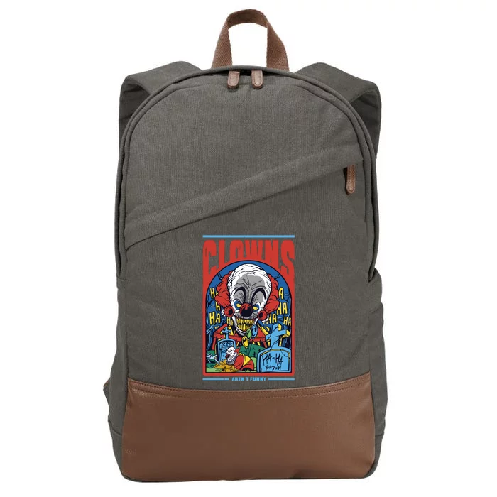 Clowns Aren't Funny Horror Cotton Canvas Backpack