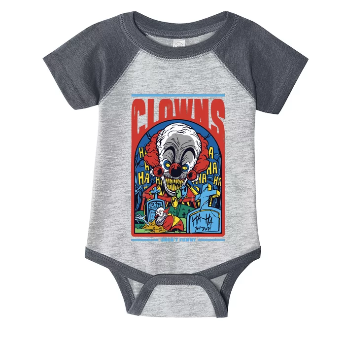 Clowns Aren't Funny Horror Infant Baby Jersey Bodysuit